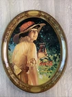 Vintage 1976 Coca Cola Serving Tray 1916 Reproduction World War I Girl Hat Ad
