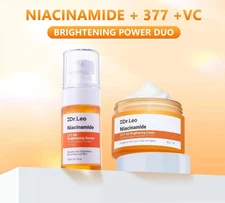 1 Pair Dr.Leo Brightening Skincare Set Brightening Serum + Cream Niacinamide