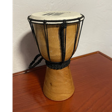 Ernst & Young Mini Djembe Drum Wood Hand Drum 11.5&rdquo; x 6.5&rdquo;