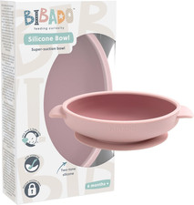 - Silicone Baby Bowl Blush - Stay Put Suction Bowl - Oval Shape - First Meals
