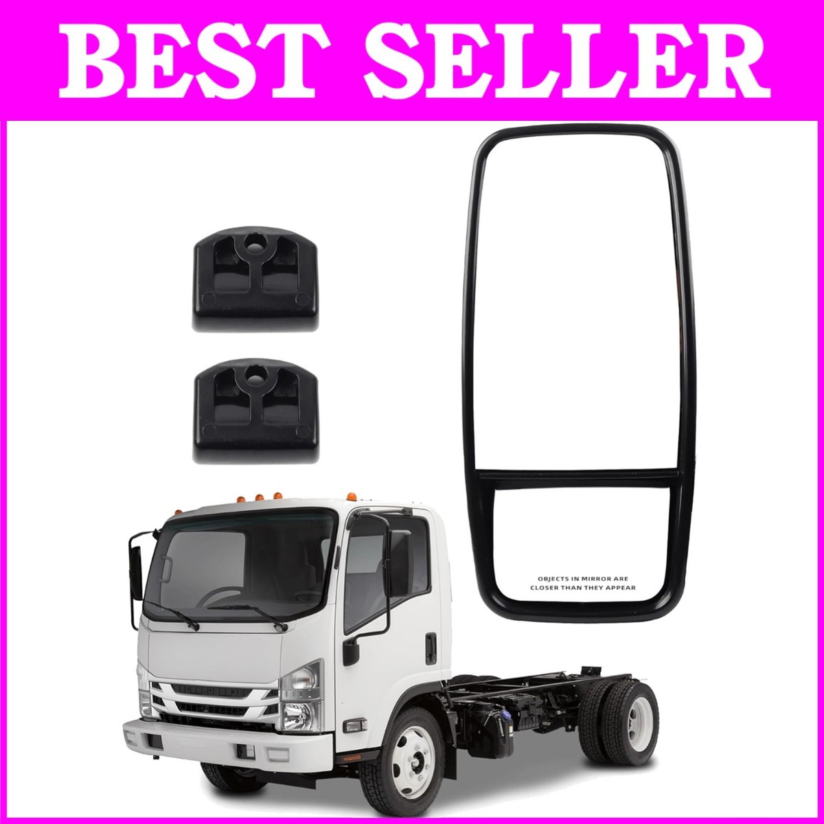 Convex & Flat Mirror Assembly for 2008-2023 Isuzu NPR/NQR