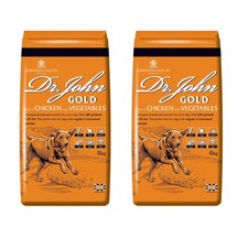30kg DOG FOOD - Dr John Gold 15kg Chicken with Vegetables Dog Food 2 x 15kg 1.65 per kilo
