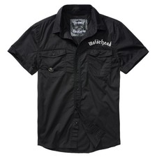 Brandit Mot rhead shirt shirt collar chest pockets lettering warpig logo short sleeve