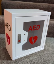 Wensha AED Defibrillator Wall Mounted Cabinet, Steel Storage Cabinet 