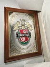 Vintage Beck's Brewery German Import Beer Bar Sign Advertising Mirror 20x14 Size