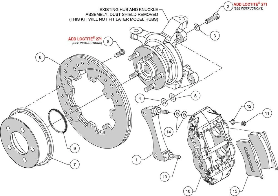 Front Axle Disc Brake Kit for 1989 Jeep Wagoneer — 第 3/4 张图片