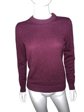 NWT 139 100 Cashmere Fitted Purple Sweater Size Small