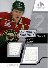 2008-09 SP Game Used Dual Authentic Fabrics #AFKO Mikko Koivu Jersey - HKY