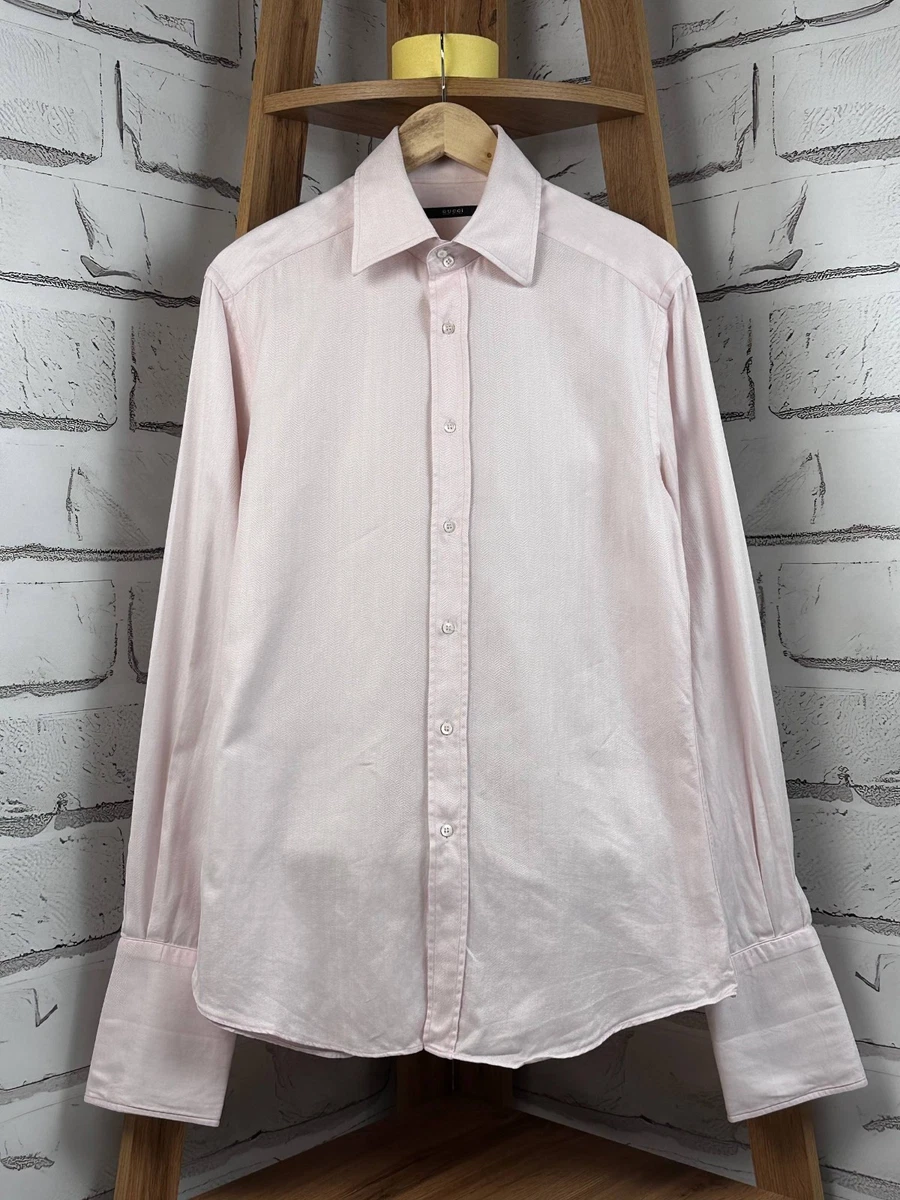 Gucci Pink Long Sleeve Dress Shirts for Men for sale | eBay