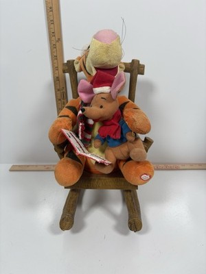 Gemmy Disney Christmas Animated Winnie the Pooh Tigger & Roo Rocking ...