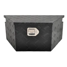 26"X13.3"X12" Heavy Duty Aluminum Trailer Tongue Tool Box Storage Black Lock&Key