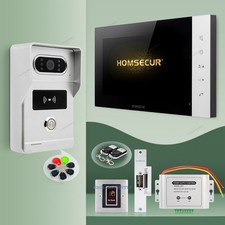 HOMSECUR 7" 4 Wire HD Video Door Phone Call Intercom Card Access Door Unlock