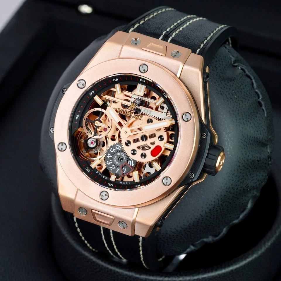 Hublot Big Bang Meca-10 414.OI.1123.RX esfera esqueleto oro rey 45 mm Foto 3 de 4