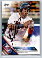 Kennys Vargas 2016 Topps Auto Signed Minnesota Twins #560