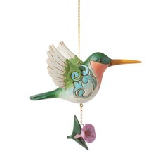 Enesco Jim Shore Heartwood Creek Nature's Meadow Hummingbird Ornament 3.98 Inch