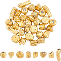 Unicraftale 32 StüCk 8 Stil Twist Edelstahl Perle Herz Runde Spacer Perlen Metal