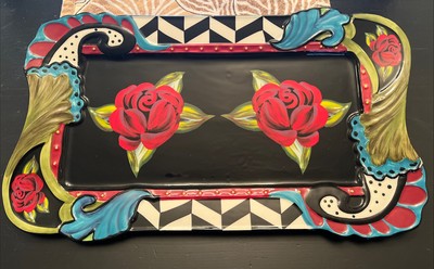 Joyce Shelton Ceramic Rose Platter Tray