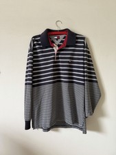 Vintage 90s Tommy Hilfiger Collared Polo Cotton Size XL Long Sleeve Logo Striped