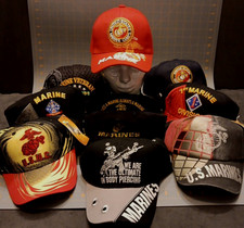 Lot Of 10 USMC Marine Corps Mixed Military Hats Caps Lot Vtg-New