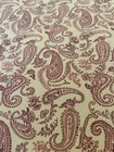 Gorgeous 1 Yard 35” Tan Red Paisley Print Interior Fabric Soft Cotton 81” Wide — photo 1