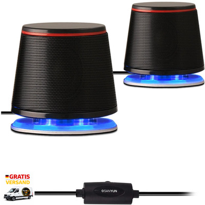 Sanyun SW102 Lautsprecher 5Wx2 Tiefer Bass Kleiner Körper Stereo