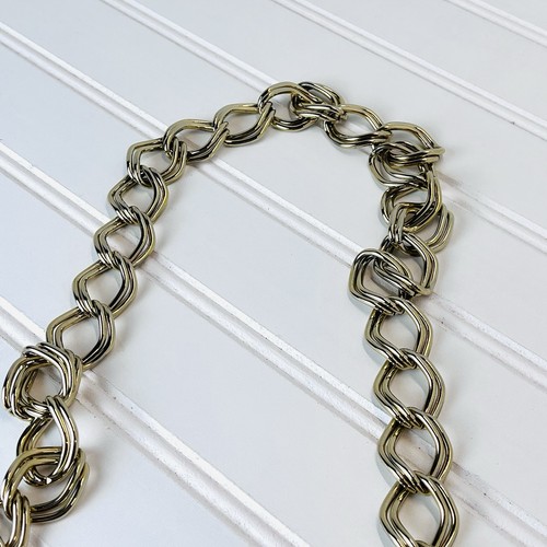 Vintage 35” Double Link Chain Belt With Teardrop Accent & Tassel - 1980s - Picture 4 of 4