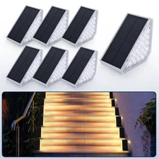 Lot Solar Deck Lights Outdoor Step Lights LED Fence Stair Lights for Garden Yard