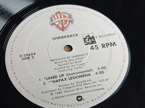 SHRIEKBACK - LINED UP 12" US 1983 WARNER BROS RECORDS EX - Picture 4 of 5