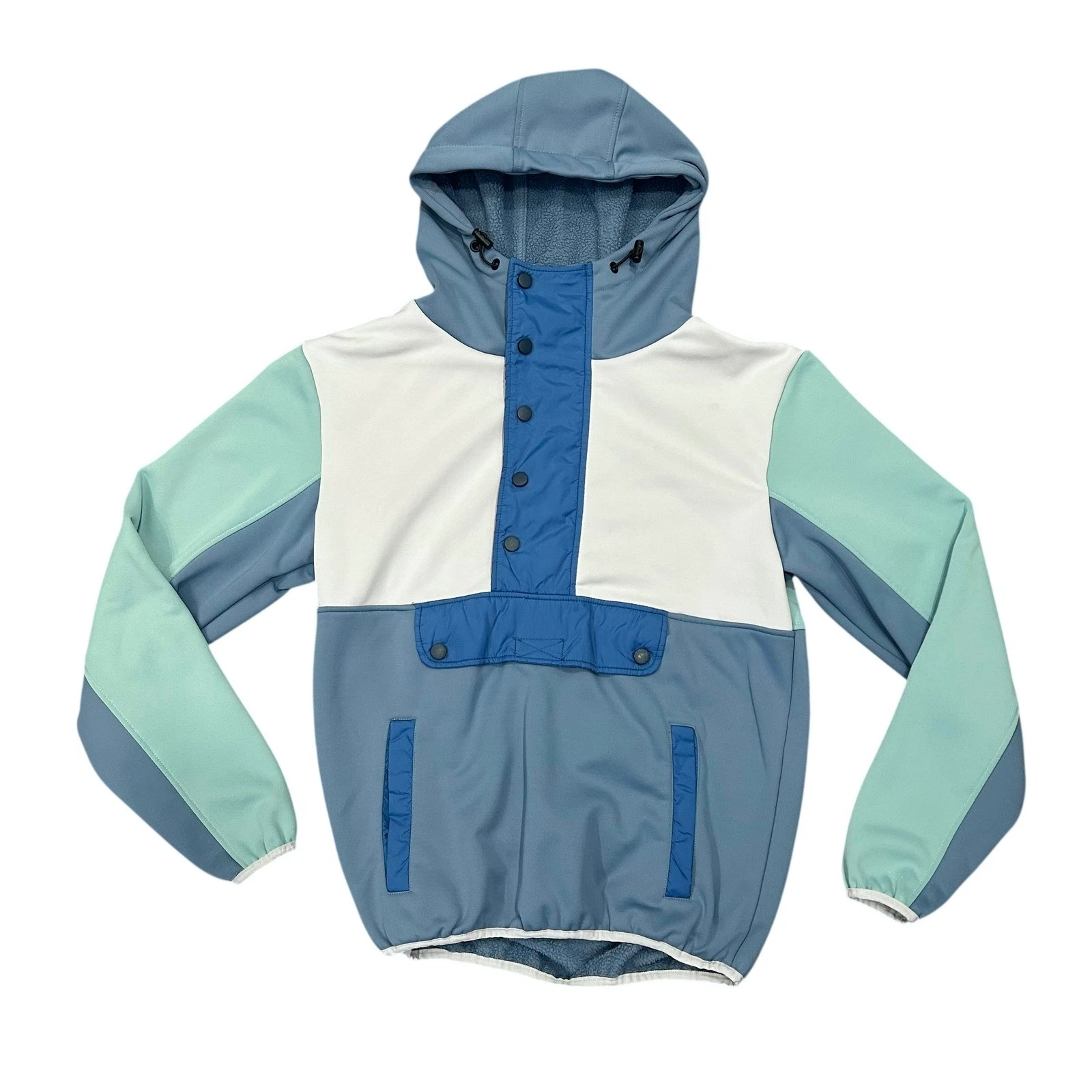 YG Colorado Colorblock Fleece Lined Hooded Anorak Jacket Women's Size M