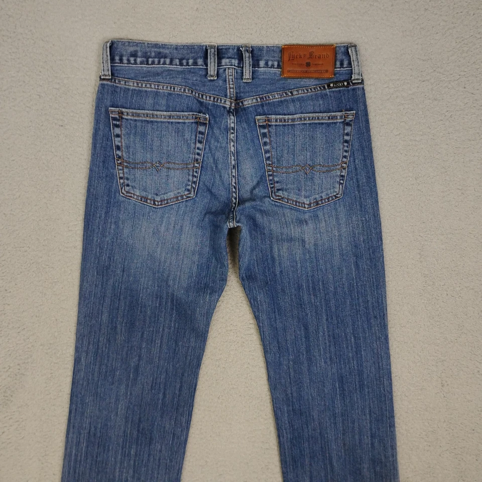 Lucky Brand Jeans Mens 30x32 Blue 361 Vintage Straight Medium Wash Stretch Denim - Image 4 of 4