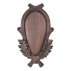 Ecusson de bois pour trophée de daim. Bouclier. Massacre. 45x25cm 032701