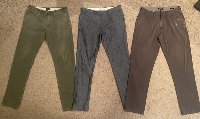 (3) Pair of J. Crew Men’s Pants  32” x 34” - Nice!