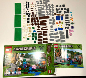 Lego 21123 Minecraft "The Iron Golem" 100% Complete: Box, Manuel, Figures, Piecs