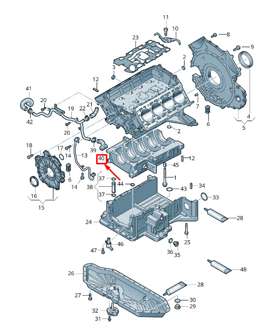 Durite de ventilation moteur gauche Audi A8 4H 057103237J