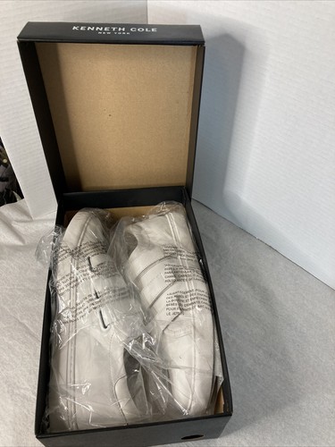 NIB Kenneth Cole Kingvel Women's 3 Strap Sneakers SZ 9.5 Shoes White Leather - Picture 12 of 12