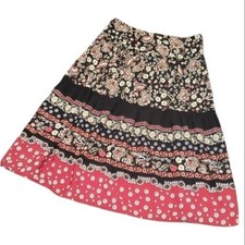 Requirements Y2K 90"floral skirt boho midi women sz 12 boho vintage