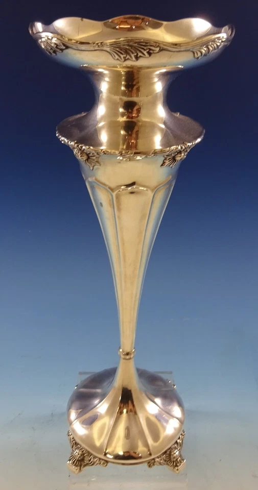 Chrysanthemum by Tiffany and Co Sterling Silver Vase 13" Tall (#2633) - Image 2 of 4