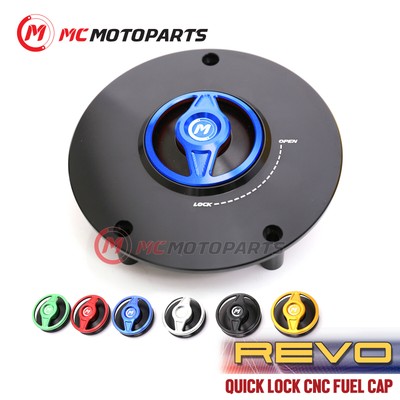 CNC Blue Quick Lock Fuel Cap For CB 400 SF CNC 08 09 10 11 12 13