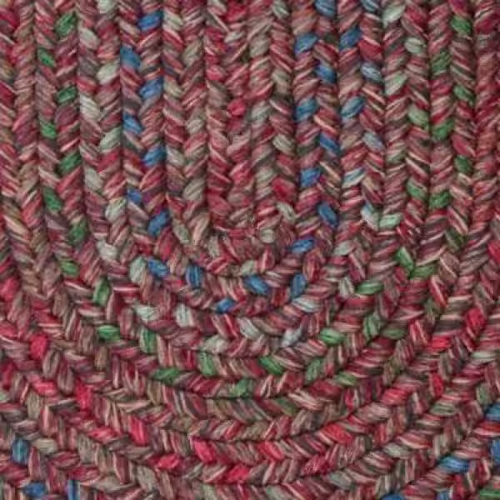 Winslow Burgundy Red Multicolored 2 Ft. X 3 Ft. Oval Indoor/Outdoor Braided Area - Picture 3 of 5