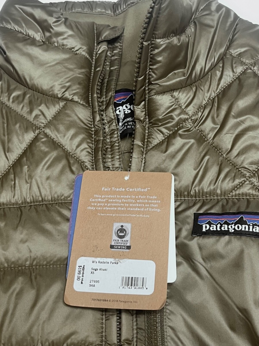 Mサイズ Patagonia green puffer coat women E1 Sage khaki Radalie parka sz