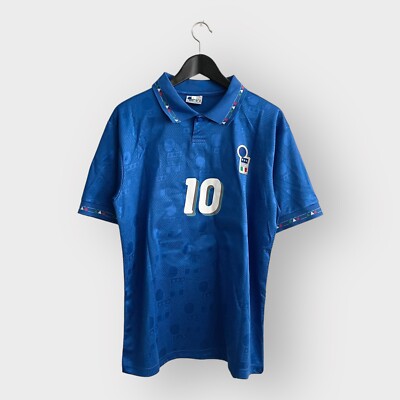 R.BAGGIO 10番 イタリア代表　Lサイズ Italy 1994 World Cup retro Home Jersey, R. Baggio #10 Size L