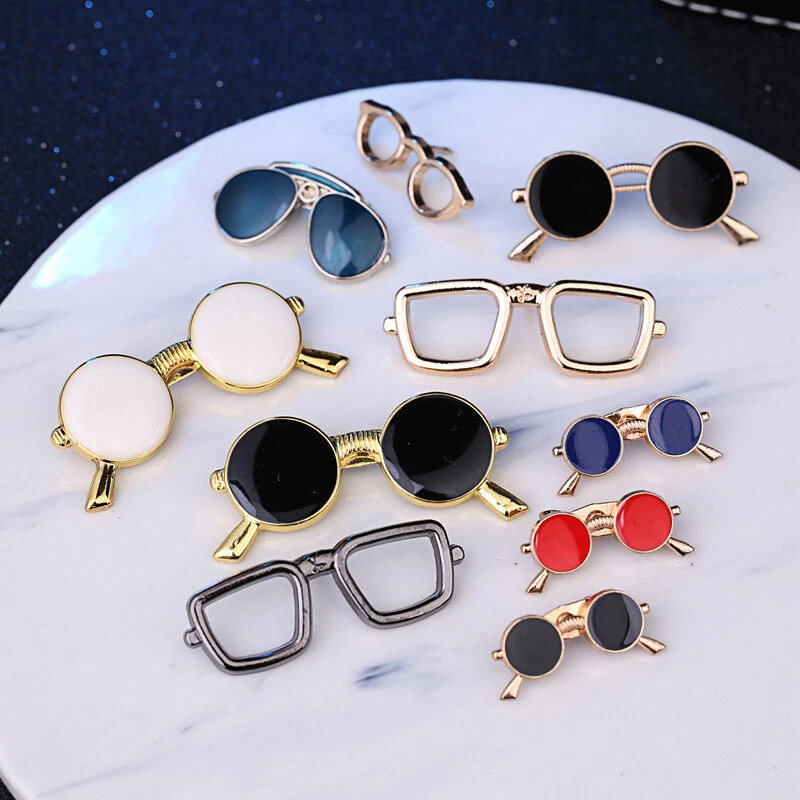 Enamel Oil Collar Pins Sunglasses Pin Fashion Glasses Brooch Clothing  Accessory