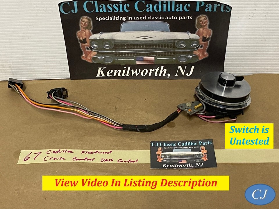 OEM 67 Cadillac Fleetwood DASH CRUISE CONTROL SWITCH & THUMBWHEEL