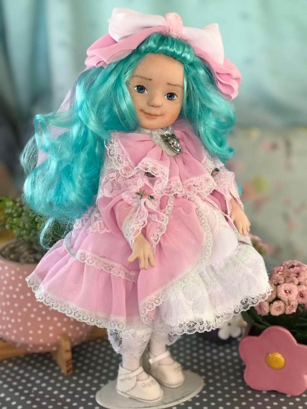 Muñeca, muñeca de trapo 100 % hecha a mano, 14 pulgadas, ÚNICA, regalo, MALVINA