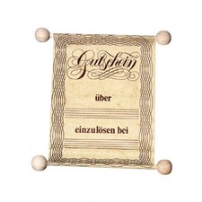 Gutscheinrolle neutral klein