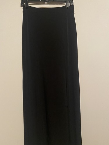 Speechless Womens Black Long Silky Maxi Skirt Sz 9 Fit n Flare Bottom Juniors - Picture 4 of 6