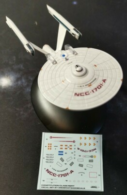 Star Trek Raumschiffe EAGLEMOSS Enterprise 1701-A NUR CONSTITUTION REFIT AUFKLEBER
