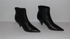 1400 CELINE BLACK SOFT LAMBSKIN LEATHER ANKLE BOOTS 70 SIZE 36
