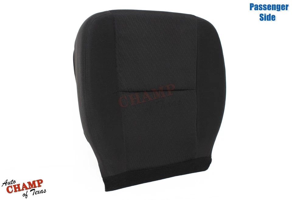 2009 -2014 Chevrolet Silverado 3500HD LS Passenger Bottom Cloth Seat Cover Black - Image 3 of 4