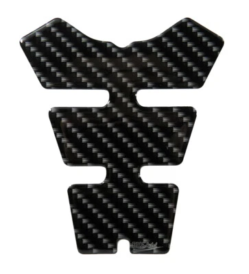 Tapis de réservoir 3D autocollant moto carbone noir optique gel film de prote... - Photo 1/4